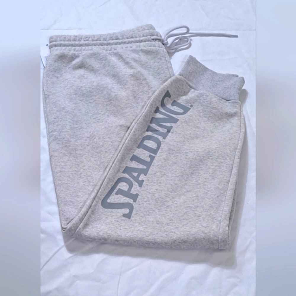 Spalding Unisex Heather Gray 2X Joggers NWT